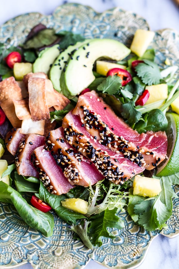 Seared Ahi Tuna Poke Salad