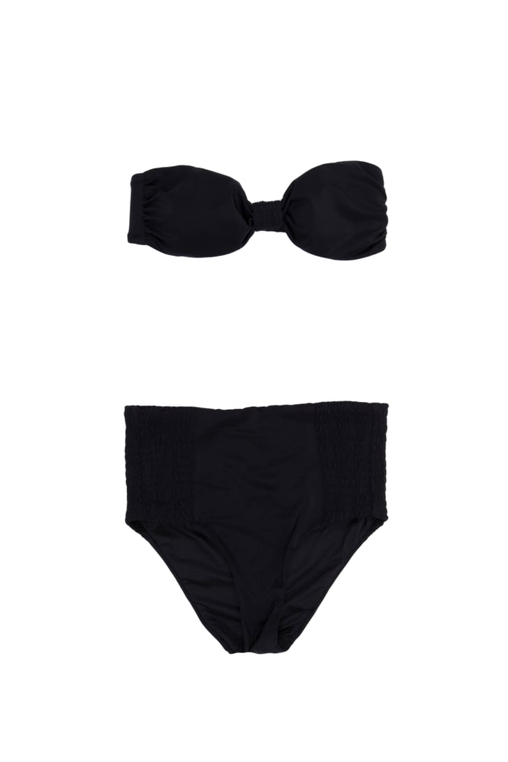 The Ruched Bandeau Top ($33) and Ruched High-waist Bottom ($36 ...
