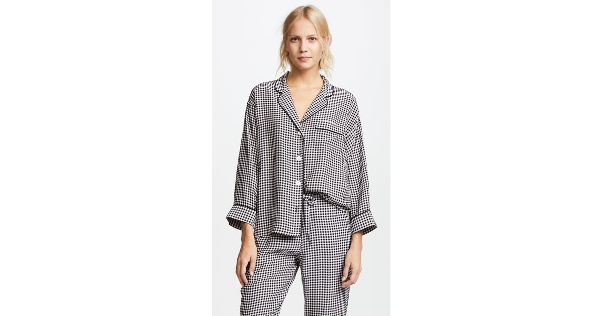 Sleepy Jones Gingham Pajamas Winter Shopping Guide Jan. 2018