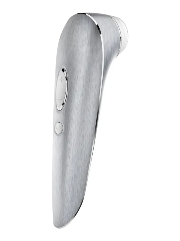 Satisfyer High Fashion ($75)
"This is the queen of suction toys," certified sexologist Tyomi Morgan says. "It can produce a quick orgasm for anyone who enjoys back-to-back orgasms." Made from a high-quality brushed aluminum (so it looks as good as it feels), this sex toy is the clit sucker you've been waiting for. With 11 pressure wave intensities and 10 vibration programs, promise, you'll have no problem loving this sex toy.