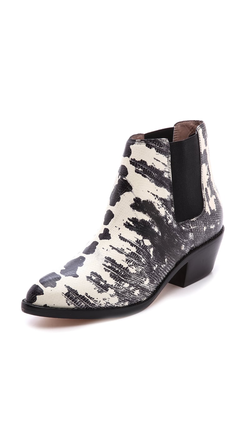 Zimmermann Black and White Booties