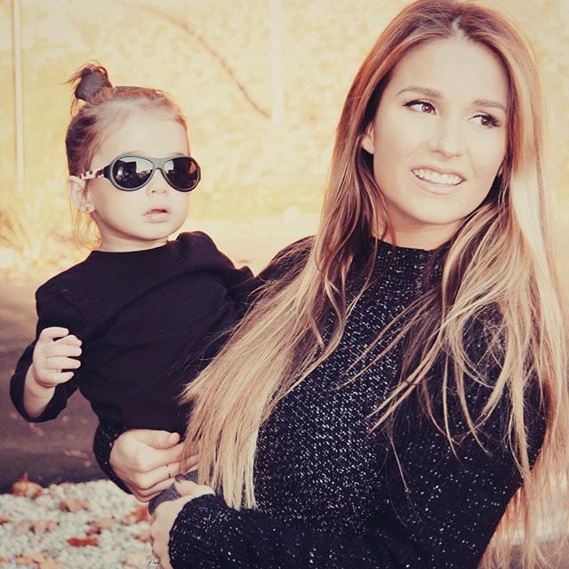 Little Vivianne looked fierce in this shot with her mom.