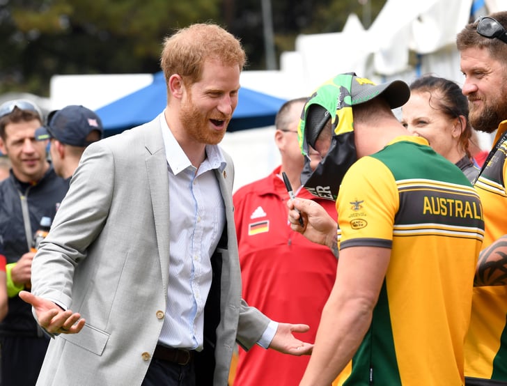 Prince Harry Tries on Speedo at Invictus Games 2018