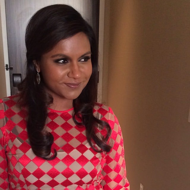 Mindy Kaling showed off her look before she headed to The Colbert Report.
Source: Instagram user mindykaling