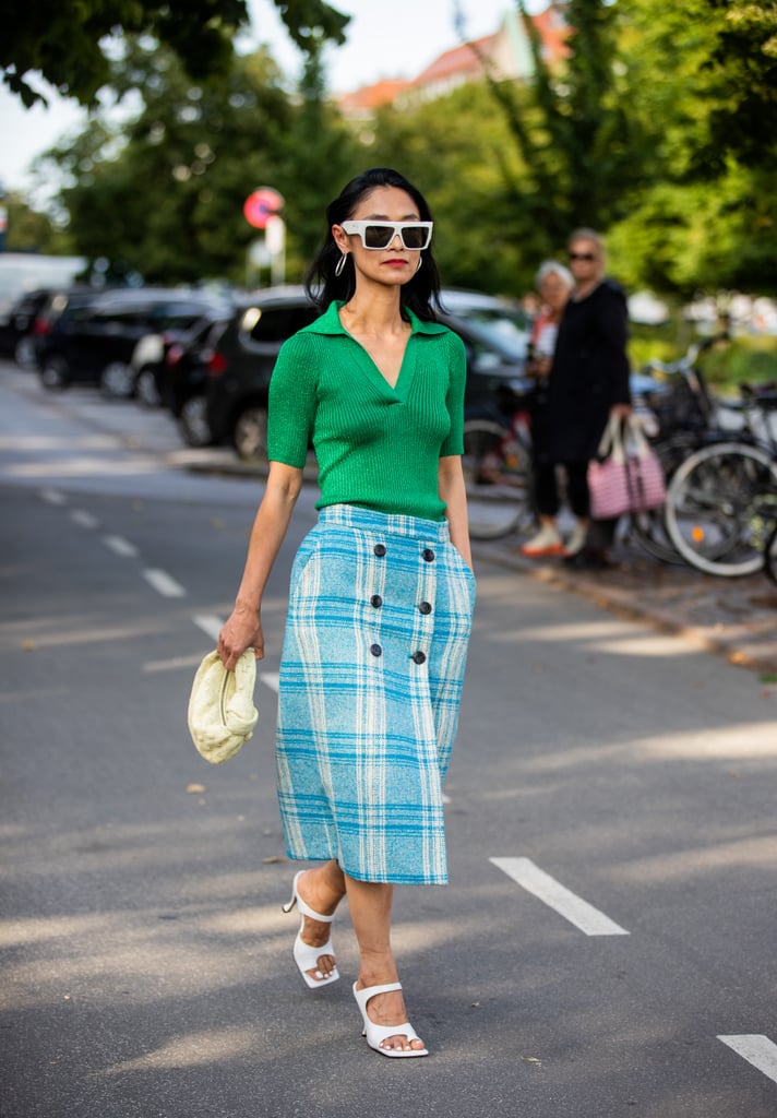 A Bright Jumper and Wool Skirt