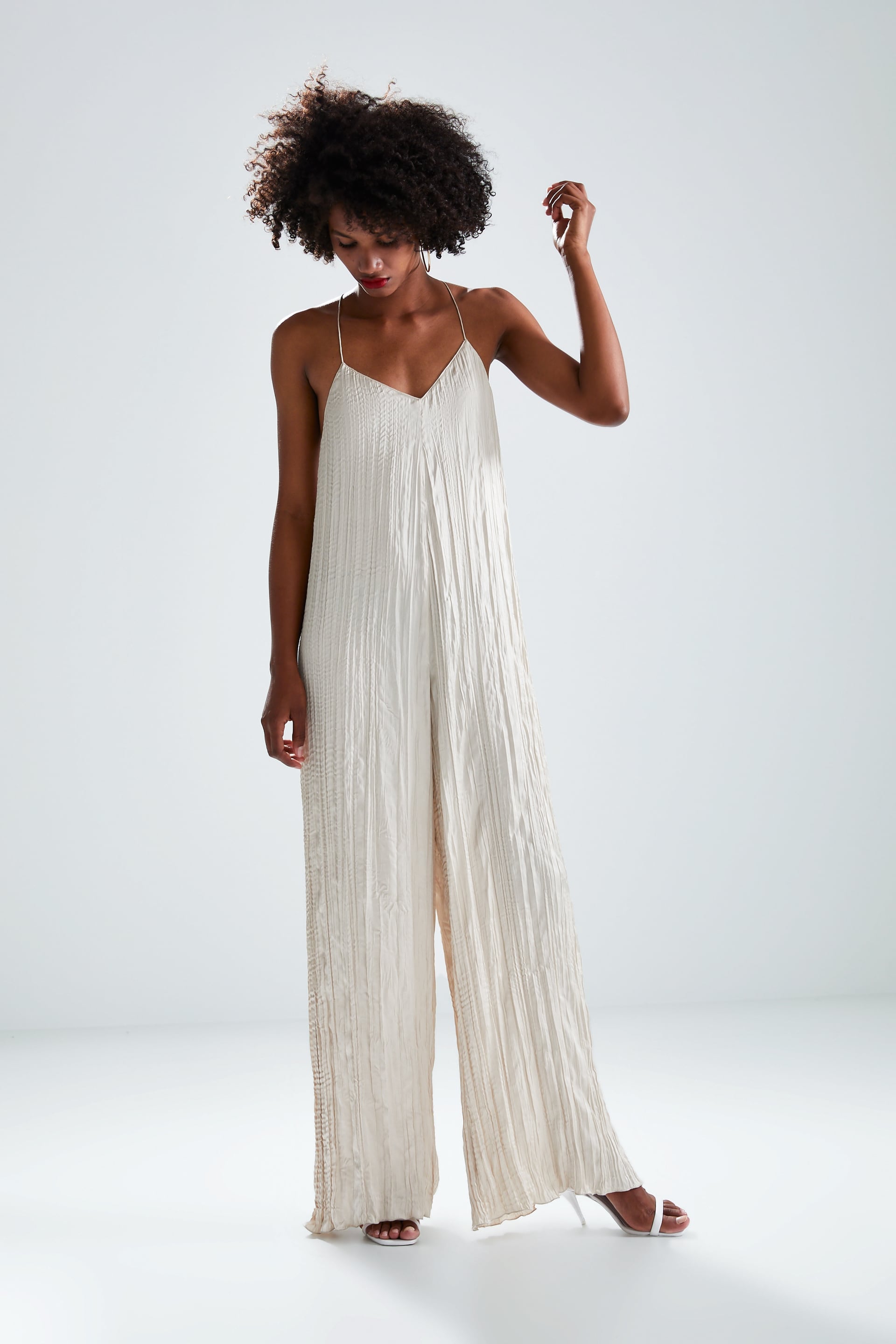 Zara hot sale crinkle jumpsuit