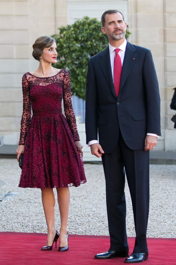 Queen Letizia Burgundy Dress | POPSUGAR Latina Photo 8