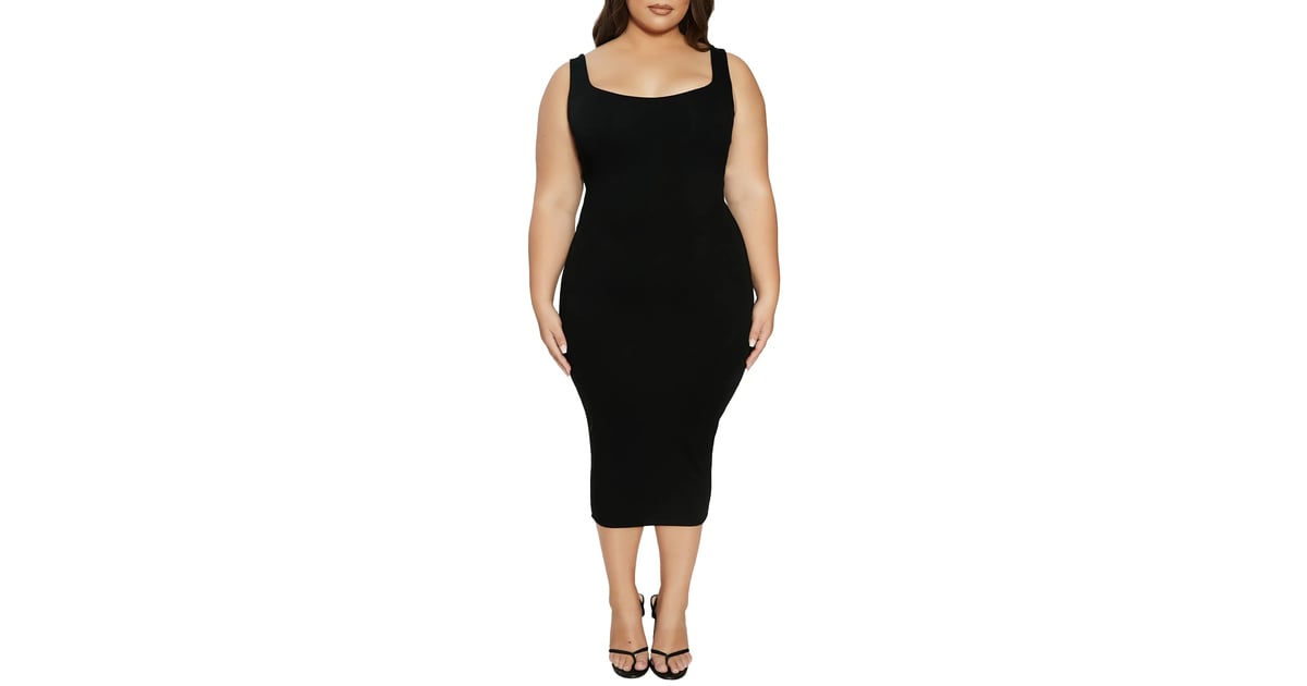 A Sexy Dress Naked Wardrobe Hourglass Midi Dress Best Plus Size Dresses 2022 Popsugar