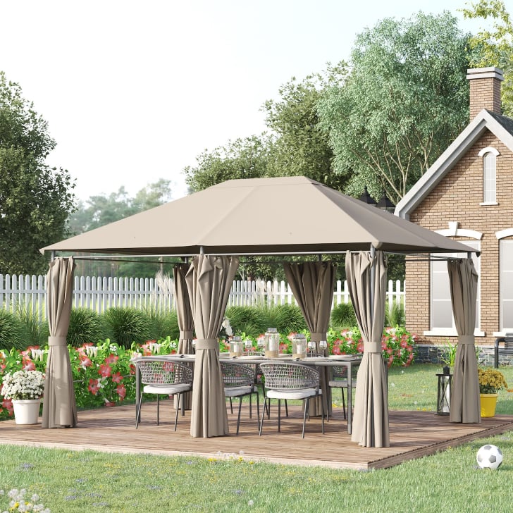 Outsunny Outdoor Patio Gazebo Best Outdoor Gazebos and Domes From Target 2022 POPSUGAR