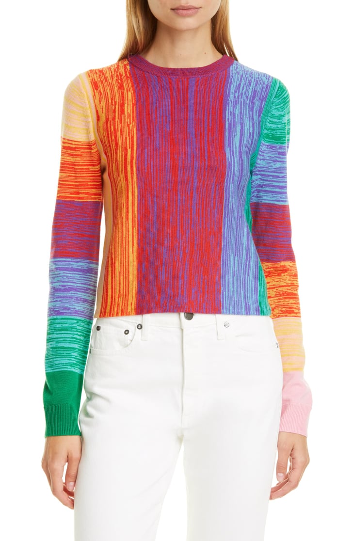 Alice + Olivia Connie Crop Crewneck Wool Sweater | The Best Cropped ...