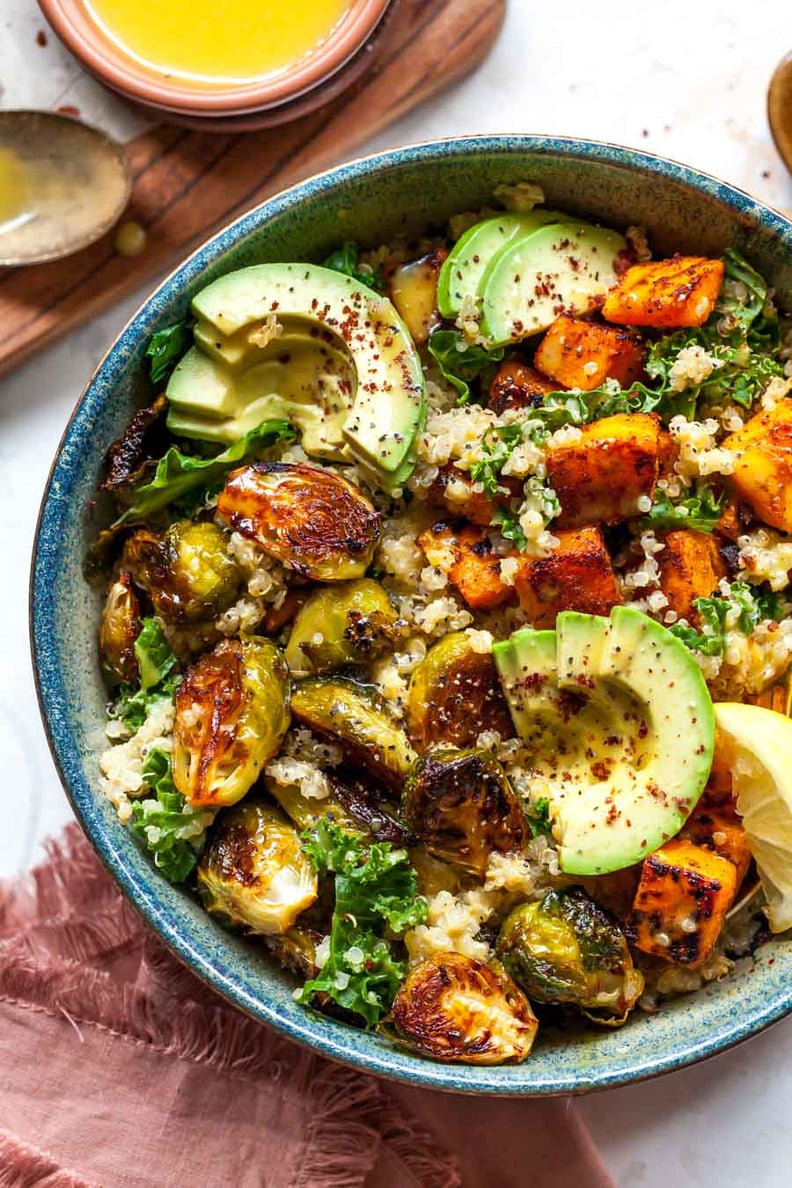 Quinoa Power Bowls With Maple Chipotle Brussels and Smoky Butternut Squash