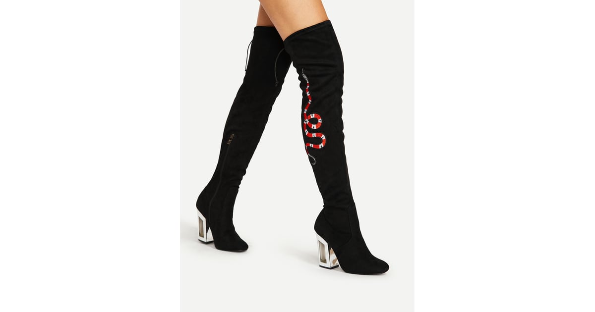Shein Snake Embroidery Boots | There's 