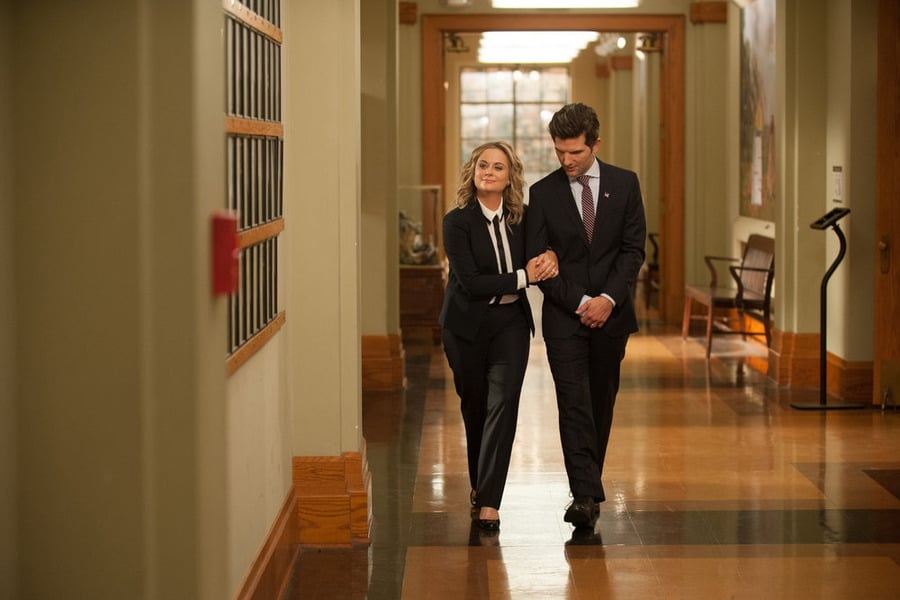 Is this Leslie (Amy Poehler) and Ben's (Adam Scott) last stroll through City Hall?