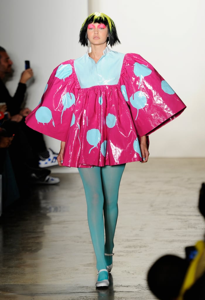 She put on a quirky, crazy design for his Fall '15 debut.