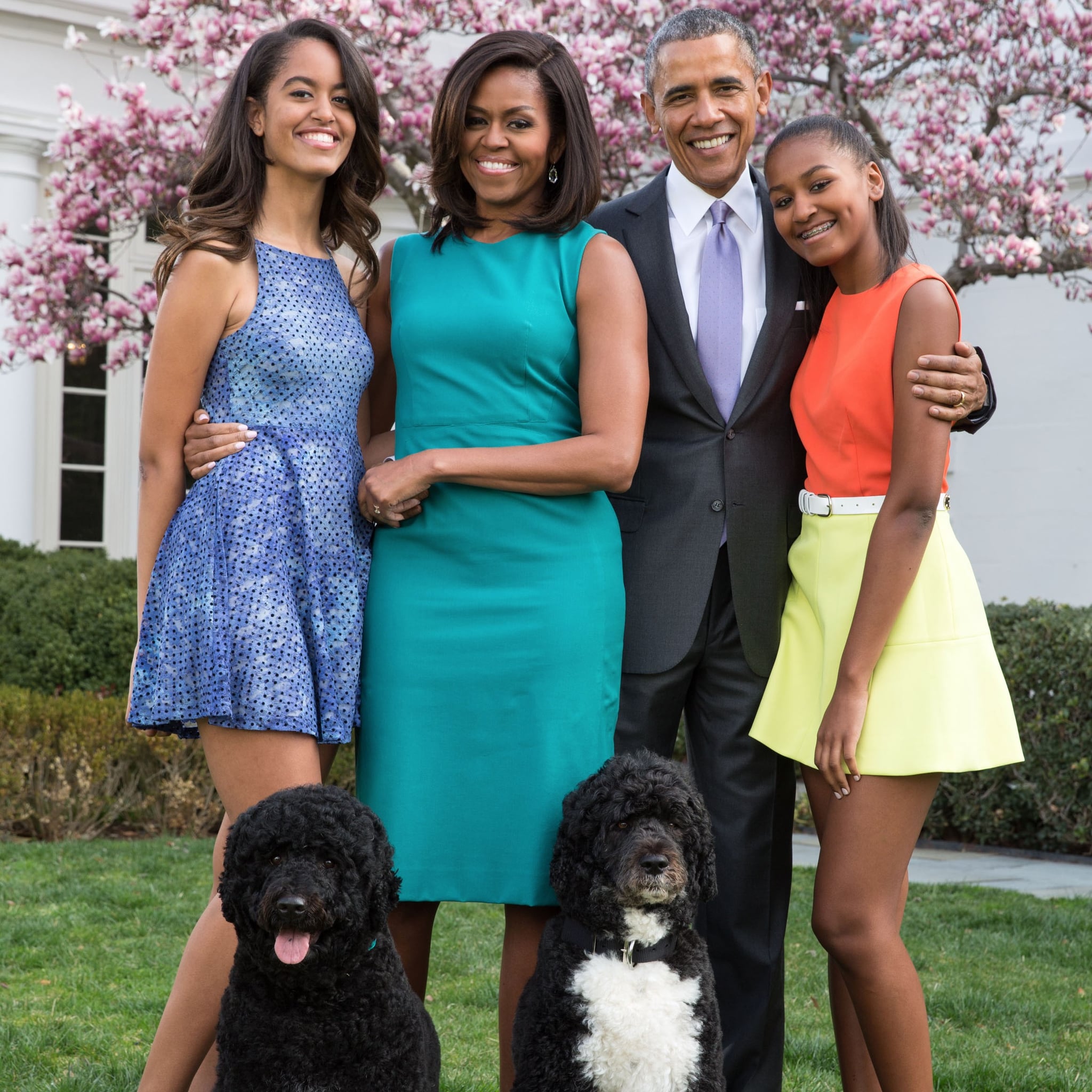 Pictures Of Bo And Sunny Obama With The Family Popsugar Celebrity