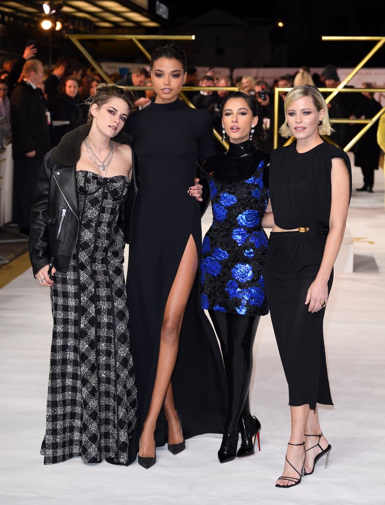Kristen Stewart, Ella Balinska, Naomi Scott, and Elizabeth Banks at Charlie's Angels London Premiere