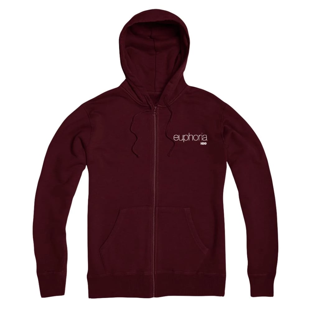 Maroon Zip-Up Hoodie