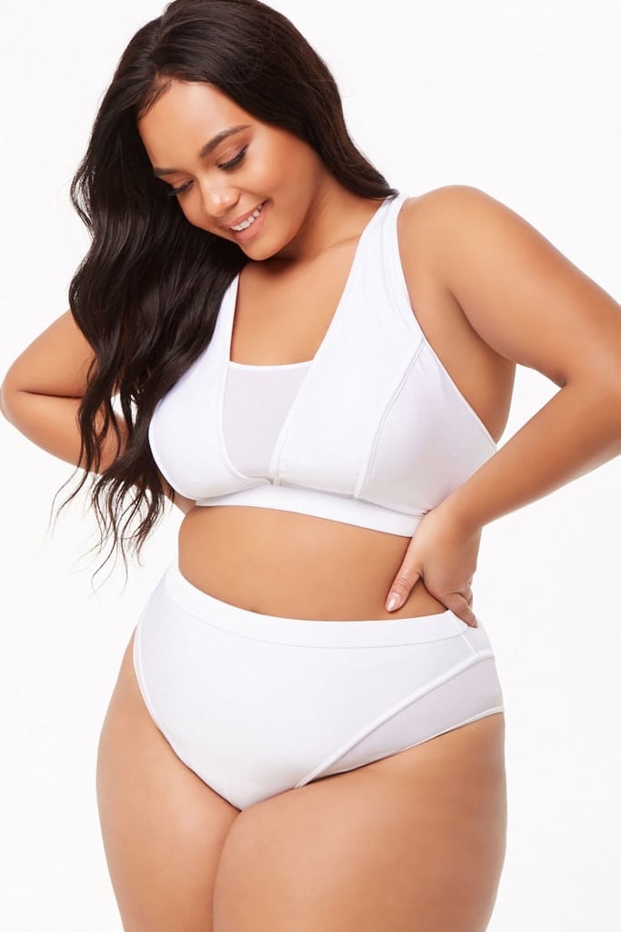 Plus Size Mesh-Trim Bikini Bottoms