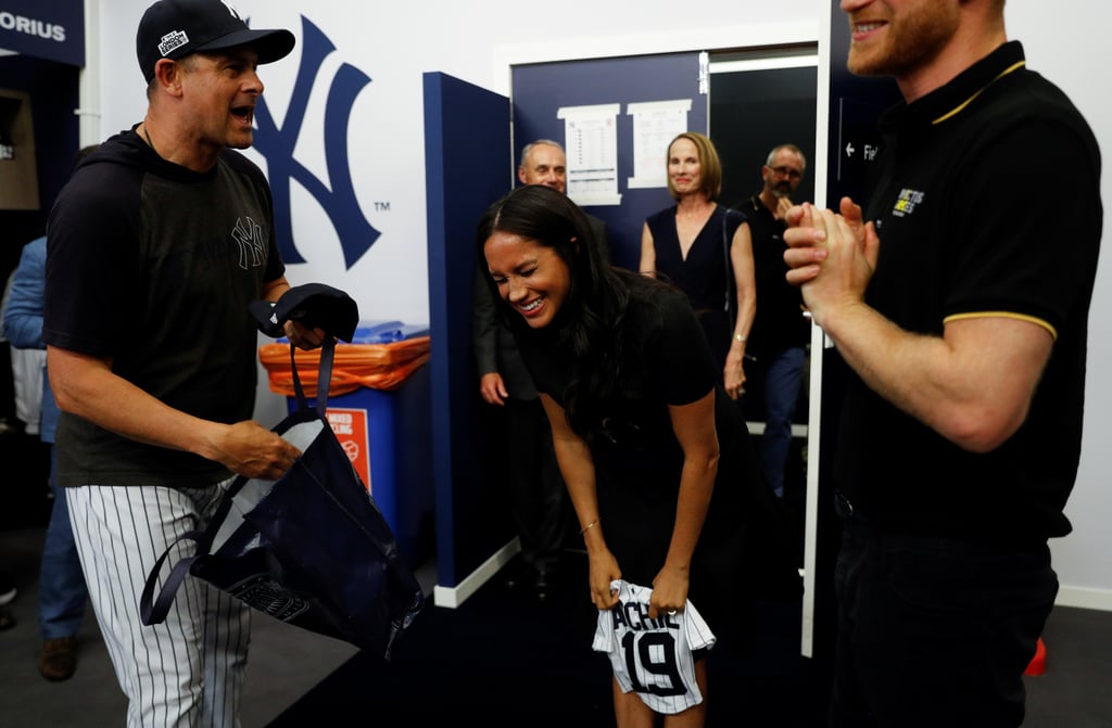 Prince Harry and Meghan Markle at MLB Game Pictures 2019