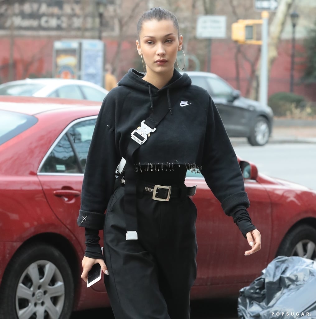 Bella Hadid Nike Sweatshirt With Safety Pins