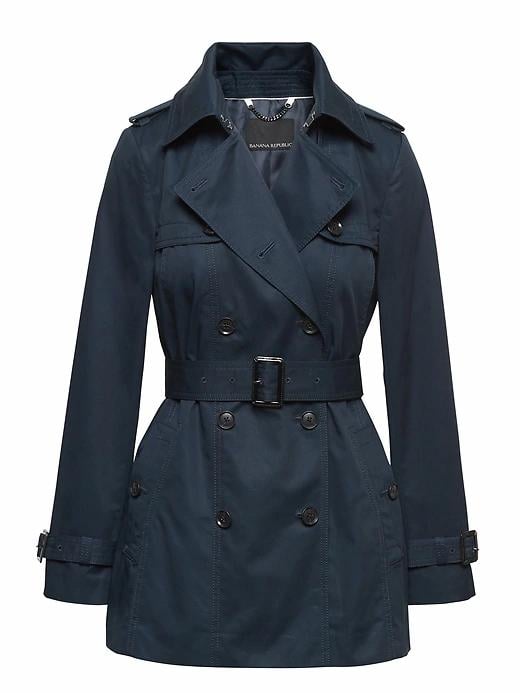 Banana Republic Water-Resistant Short Trench Coat