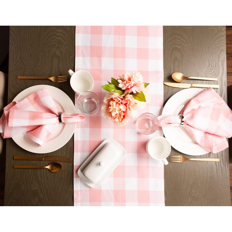 Pink Buffalo Check Table Runner