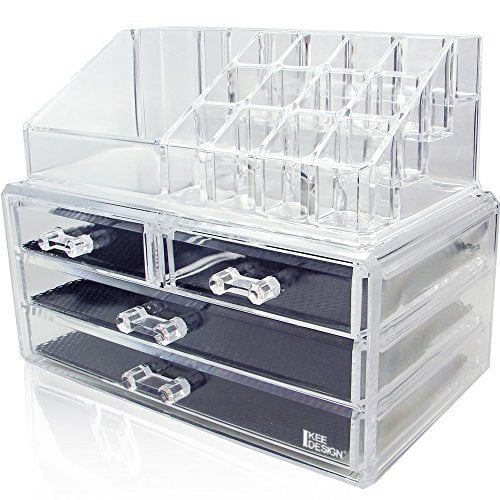 A modern take on a classic jewellery box, the Ikee Design Acrylic Jewellery & Cosmetic Storage ($15) is both functional and aesthetically pleasing. The lined drawers keep jewellery in place while the top section can hold up to 12 lipsticks and other makeup products — ideal to store on your bathroom countertop!