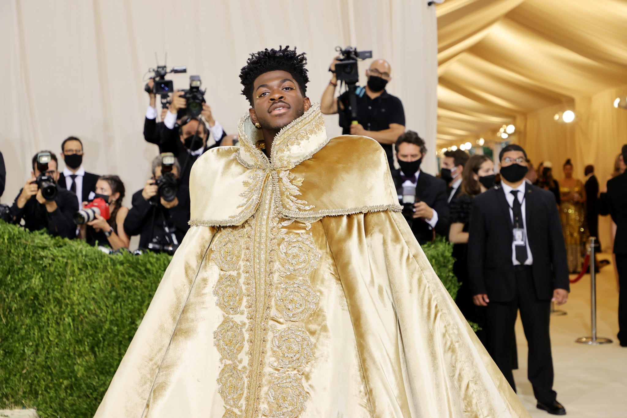 Fashion, Shopping & Style, Please Join Us in Bowing Down to Lil Nas X's 3 -in-1 Met Gala Look