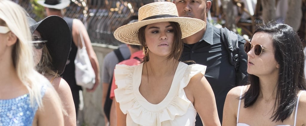 Selena Gomez Wears Maxi Dress and Sandals in Italy