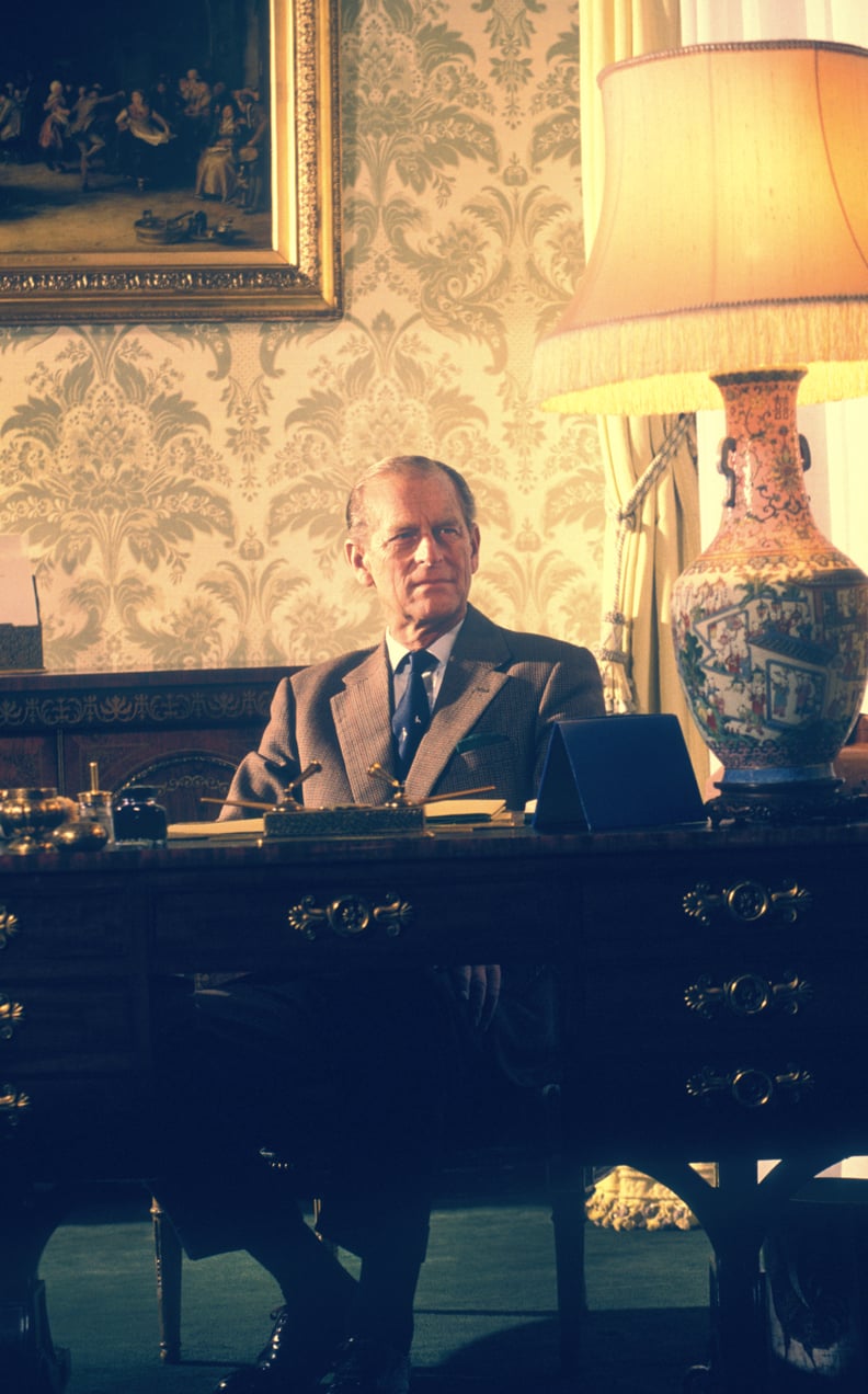 Sitting at His Desk in Buckingham Palace in 1983