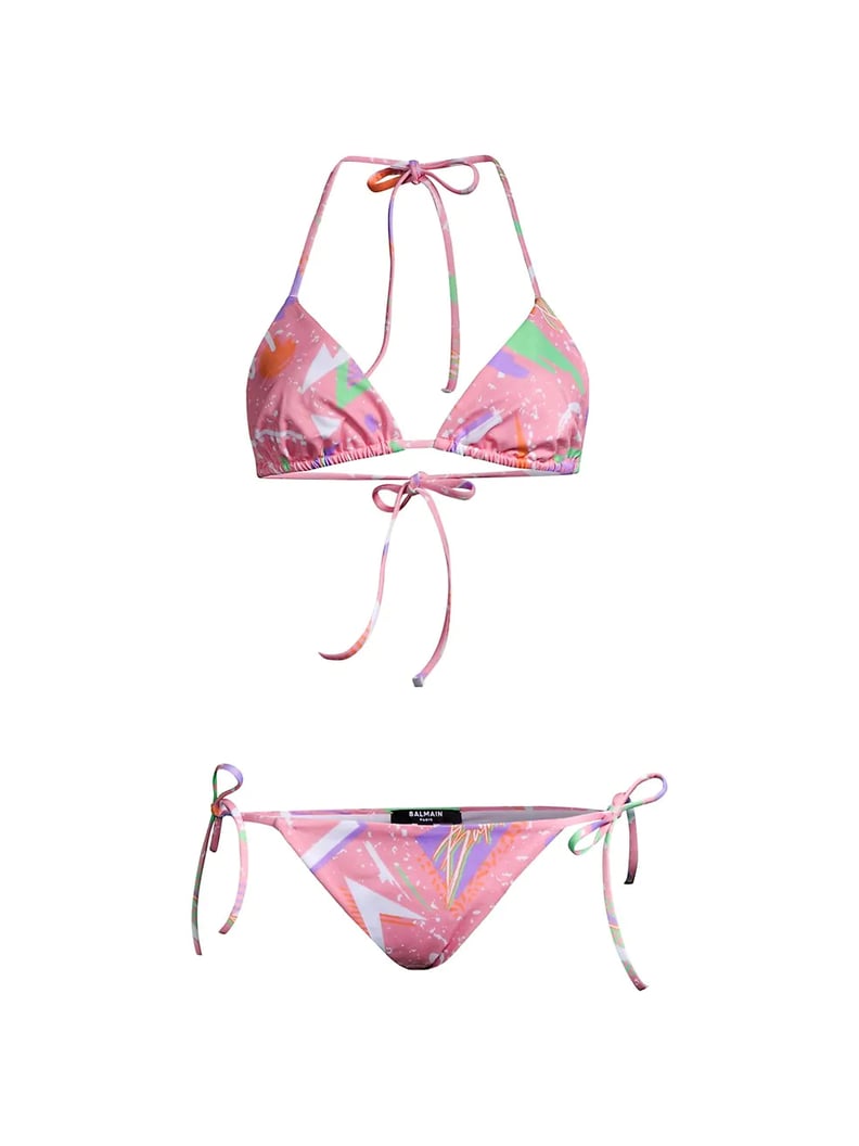 Balmain Graphic 2-Piece Triangle Bikini Set