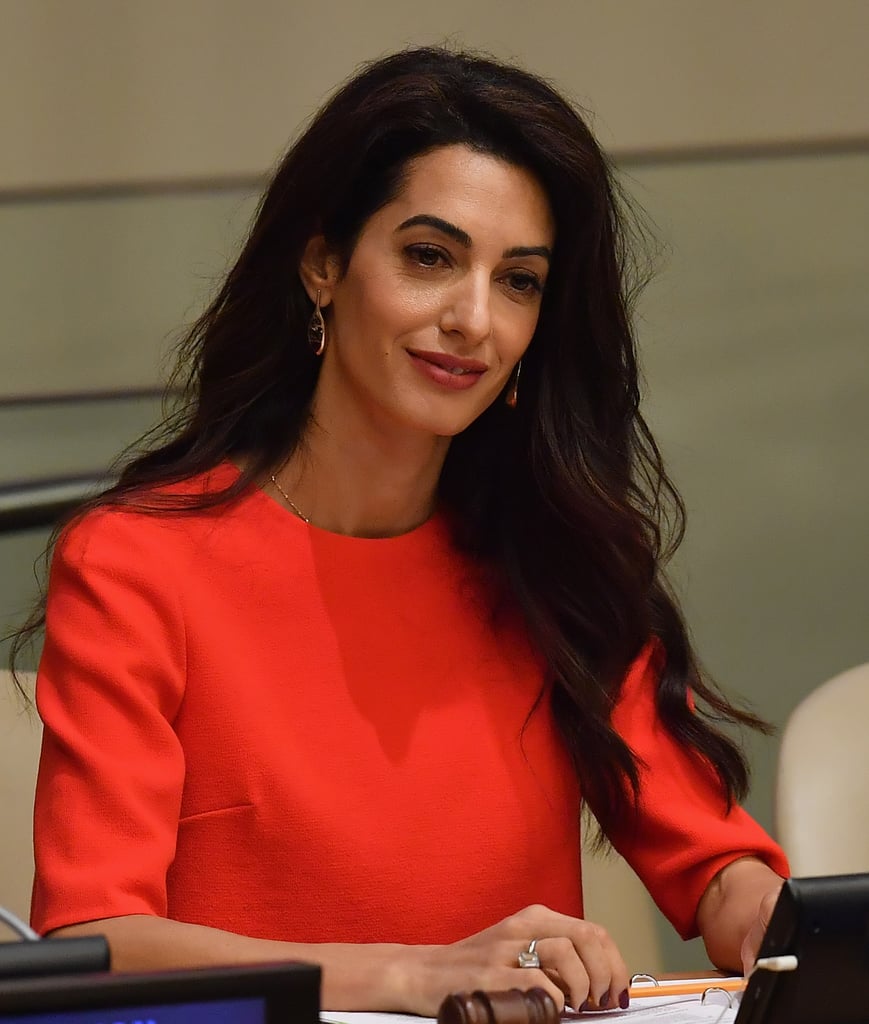 Amal Clooney Red Dress September 2018