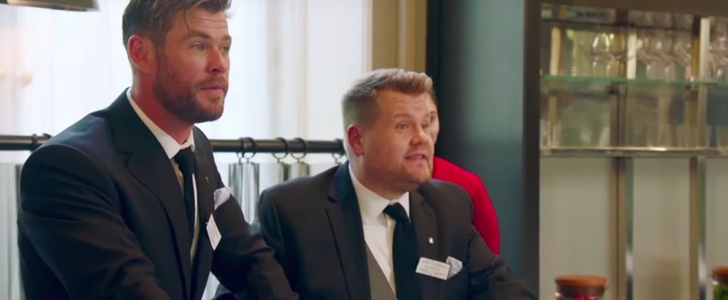 James Corden and Chris Hemsworth Battle of the Waiters Video