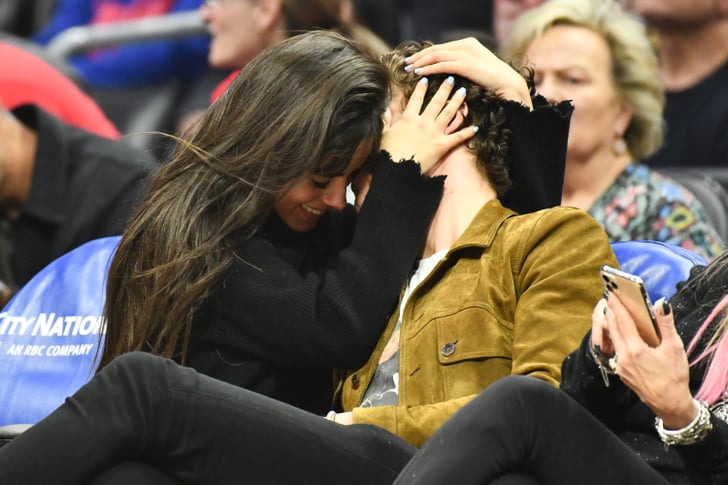 Camila Cabello and Shawn Mendes Kissing at LA Clippers Game | POPSUGAR