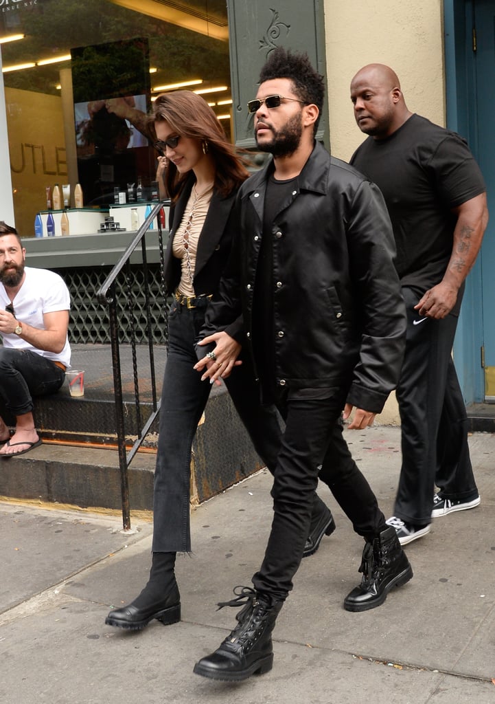 Bella Hadid Lace-Up Top With The Weeknd on Her Birthday Bella Hadid Lace-Up Top With The Weeknd on Her Birthday