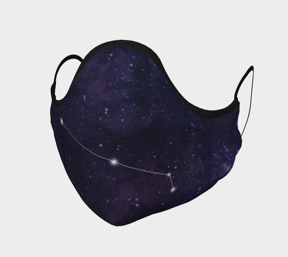 Aries Constellation Fitted Face Mask