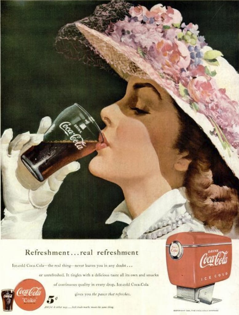 Cool off in your Easter hat with a Coke!