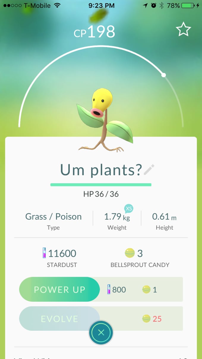 Bellsprout aka "Um plants?"