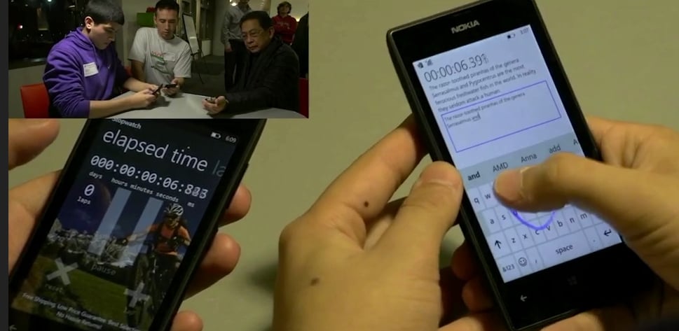 Windows Phone's new swiping input claims the Guinness World Record. Windows Phone's new swiping input claims the Guinness World Record.