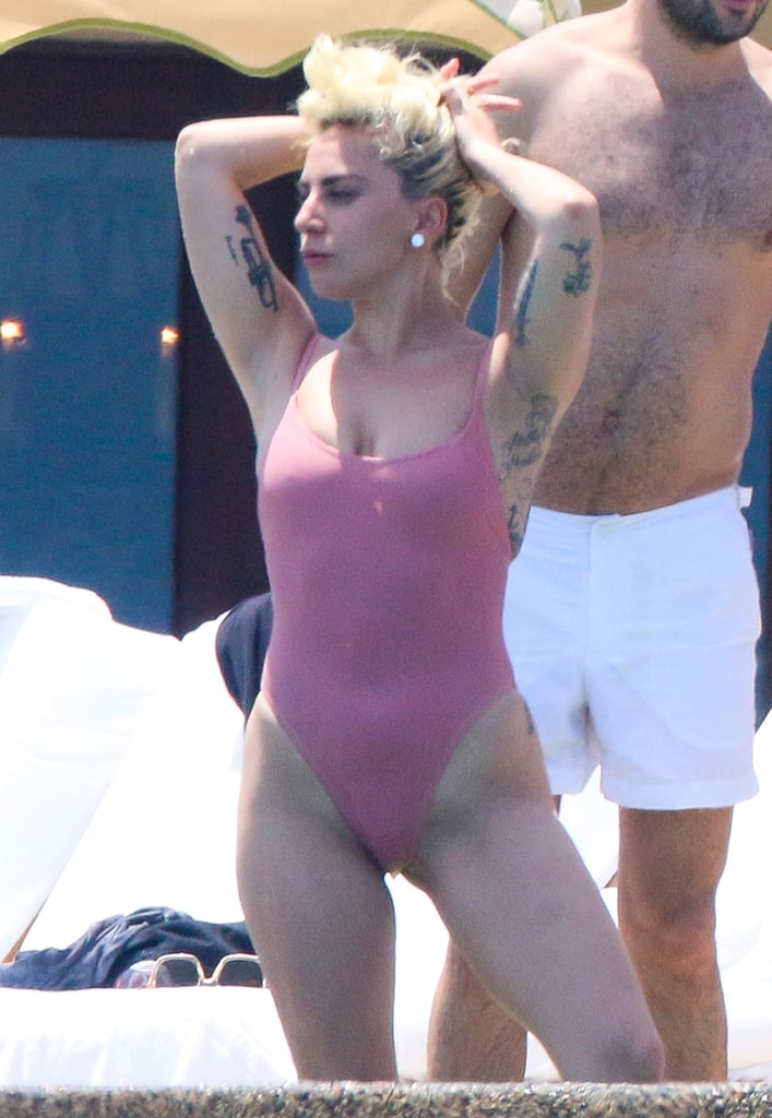 Lady Gaga Wearing Swimsuit in Mexico After Breakup July 2016