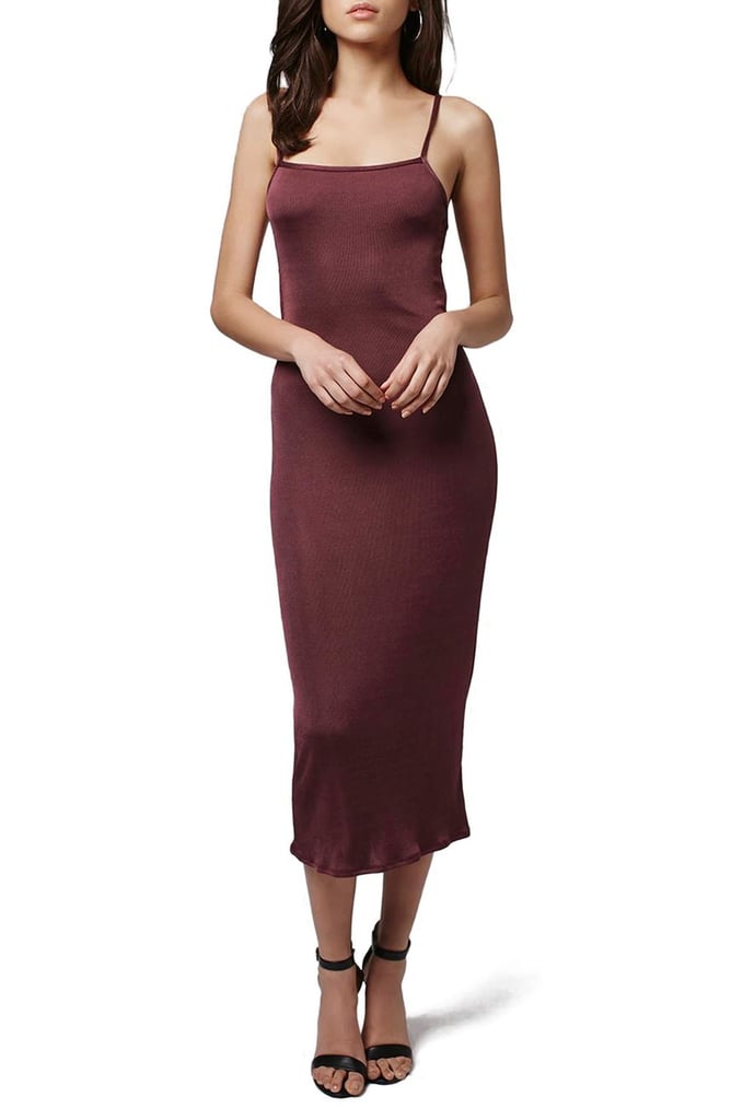 Topshop Women's Slinky Ribbed Midi Dress ($65)