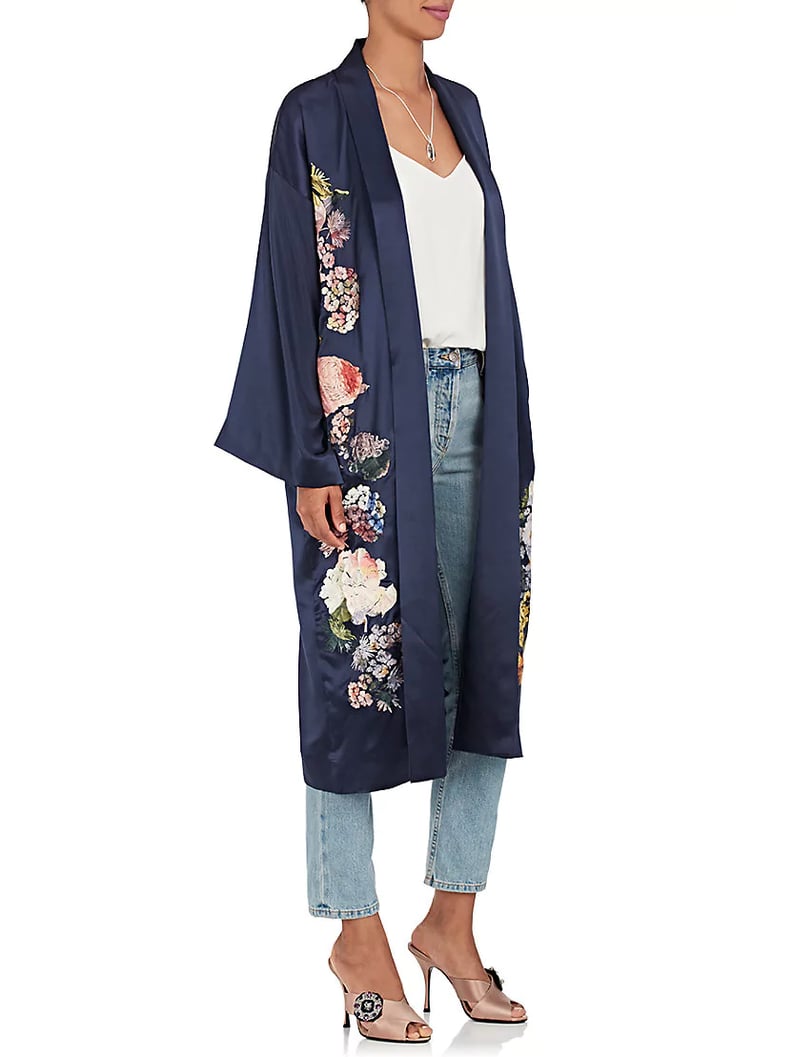 Alice Archer Floral-Embroidered Kimono