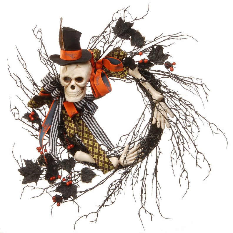 Halloween Skeleton Wreath