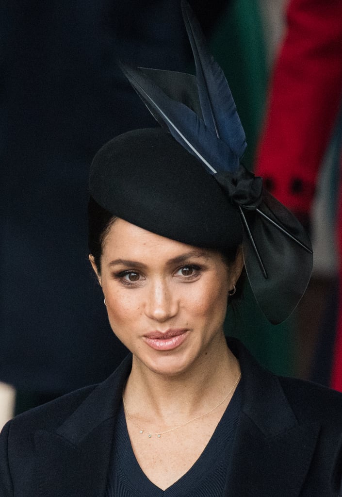 Meghan Markle Wearing Her Gold and Turquoise Jennifer Meyer Necklace on Christmas Day 2018