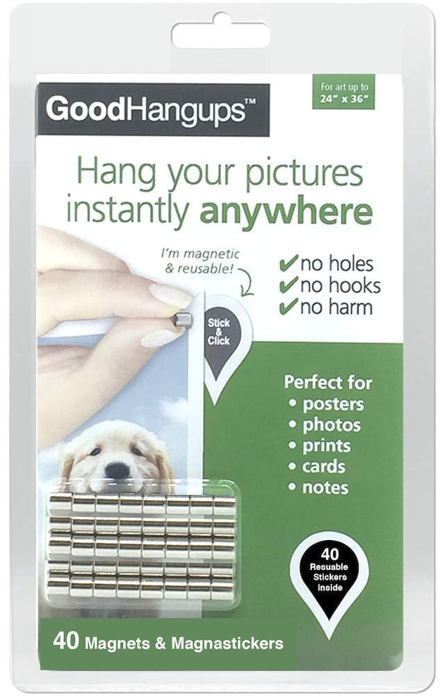 GoodHangups Damage Free Magnetic Poster and Picture Hangers