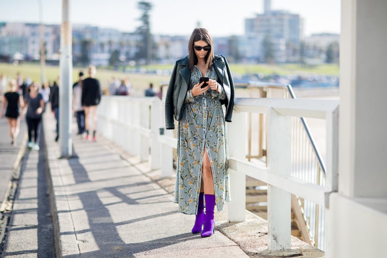 Pair a Flirty Frock With Colorful Boots