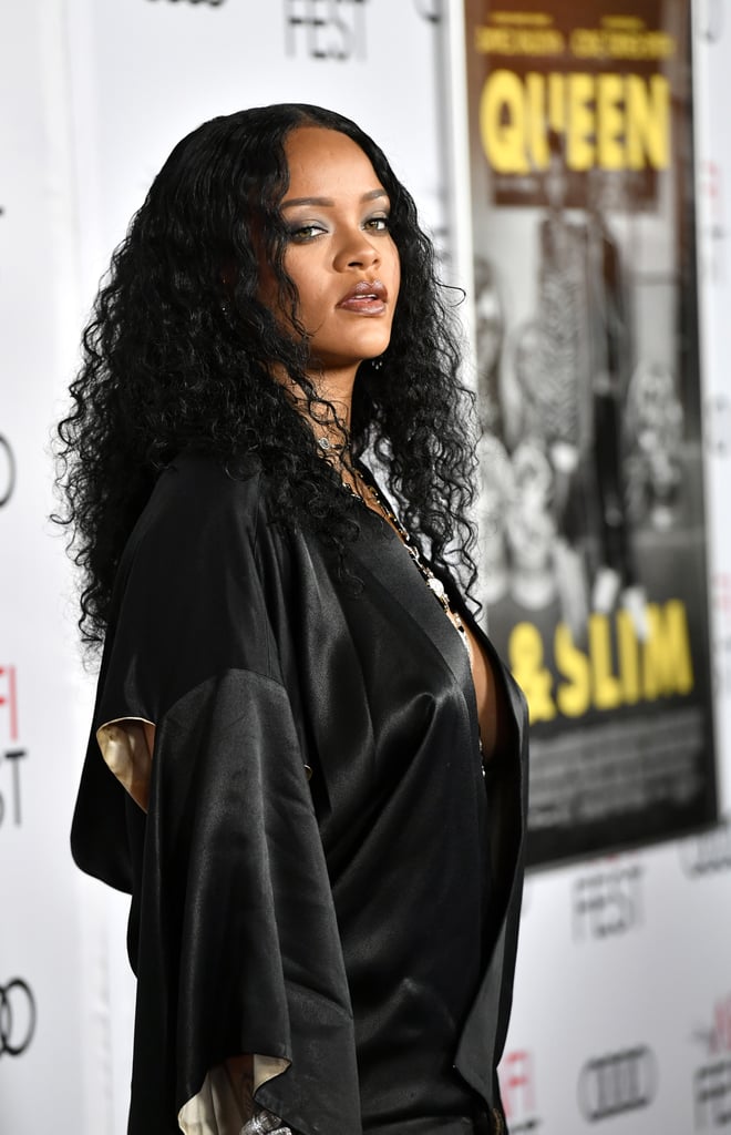 Rihanna Paired Her Vintage Silk Robe With Strappy Heels