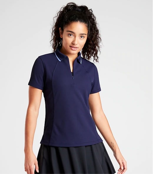 Athleta Tennis Polo Short Sleeve