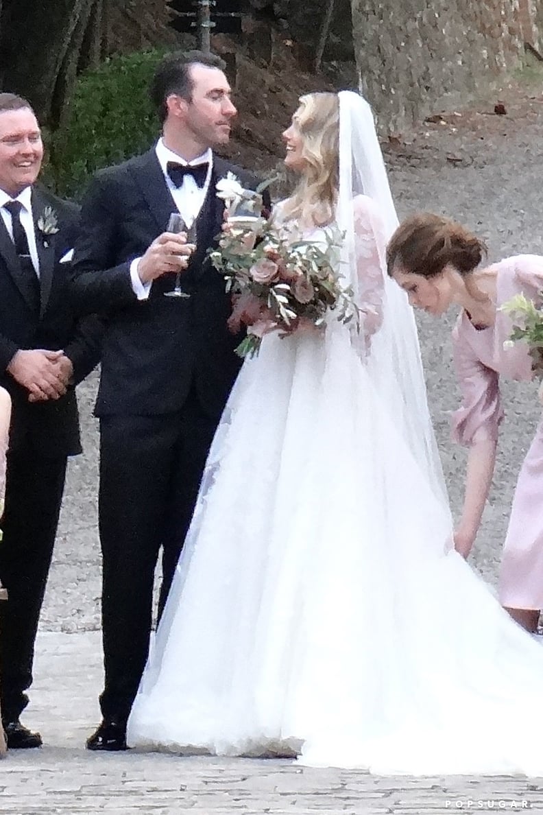 Kate Upton Wore a Modest, Sheer-Sleeved Wedding Dress by Valentino