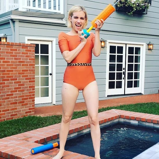 Emma Roberts Orange Adriana Degreas Swimsuit